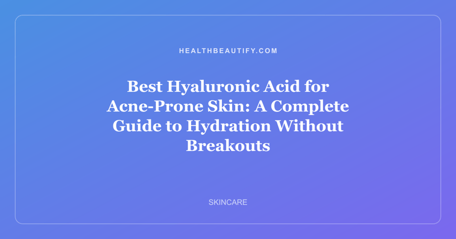 Best Hyaluronic Acid for Acne-Prone Skin: A Complete Guide to Hydration Without Breakouts