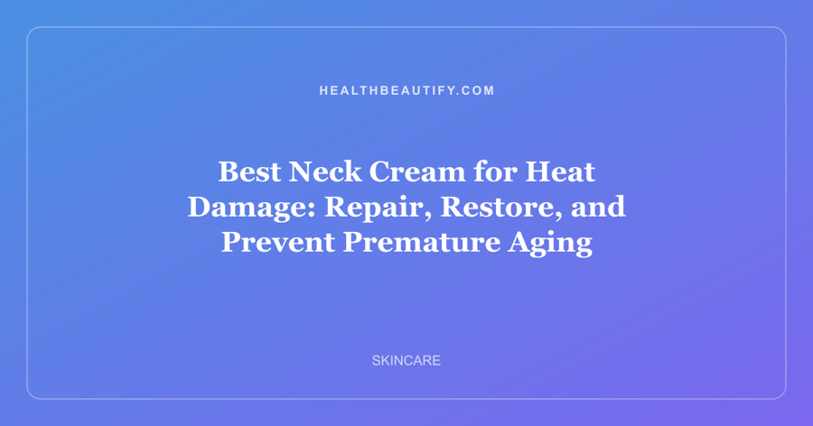 Best Neck Cream for Heat Damage: Repair, Restore, and Prevent Premature Aging