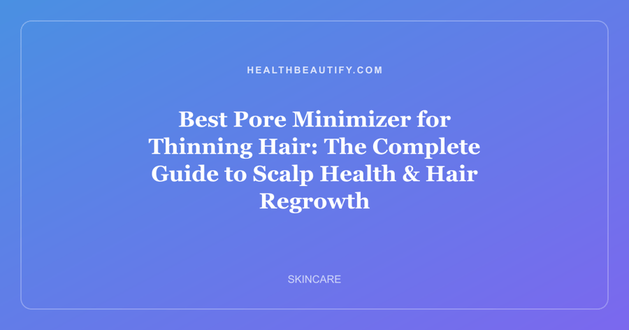 Best Pore Minimizer for Thinning Hair: The Complete Guide to Scalp Health & Hair Regrowth