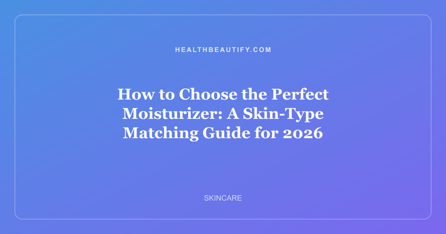 How to Choose the Perfect Moisturizer: A Skin-Type Matching Guide for 2026