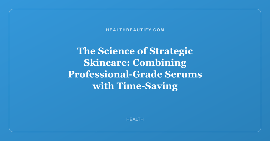 The Science of Strategic Skincare: Combining Professional-Grade Serums with Time-Saving Self-Tanners for a Radiant Complexion