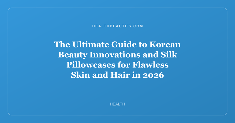 The Ultimate Guide to Korean Beauty Innovations and Silk Pillowcases for Flawless Skin and Hair in 2026