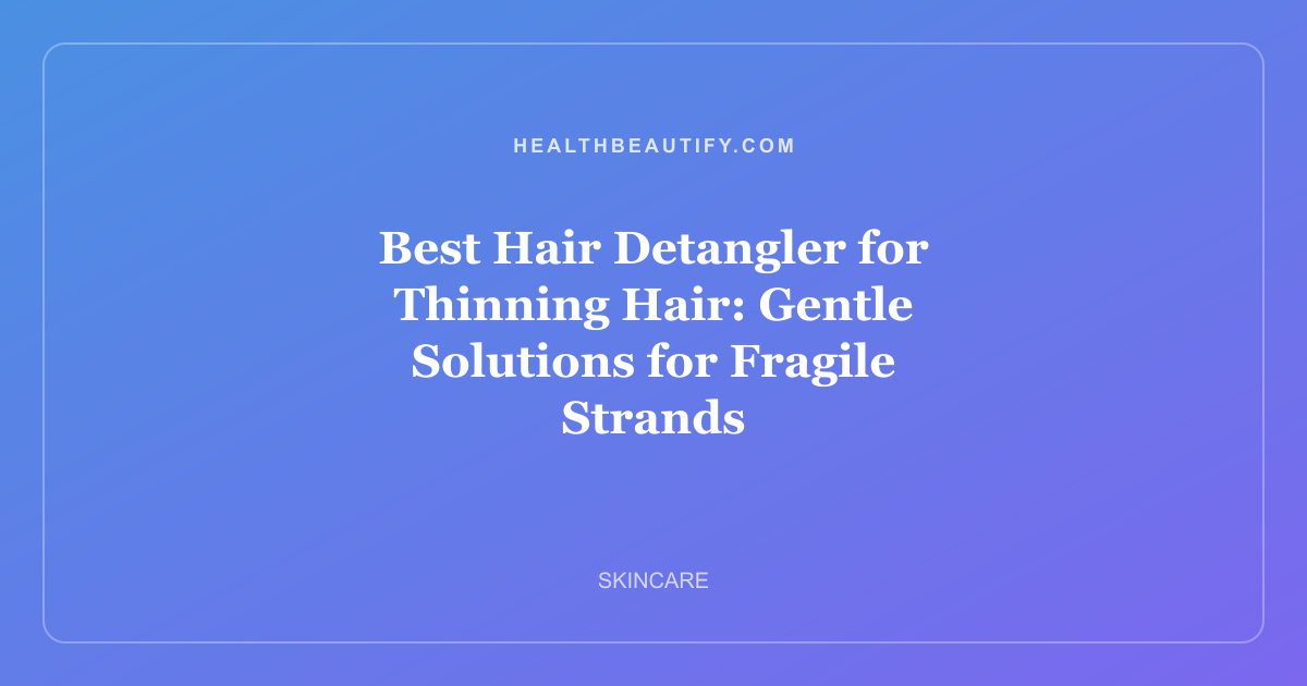 Best Hair Detangler for Thinning Hair: Gentle Solutions for Fragile Strands