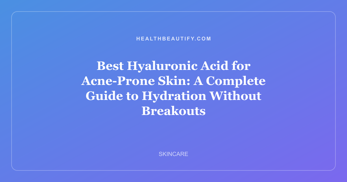 Best Hyaluronic Acid for Acne-Prone Skin: A Complete Guide to Hydration Without Breakouts