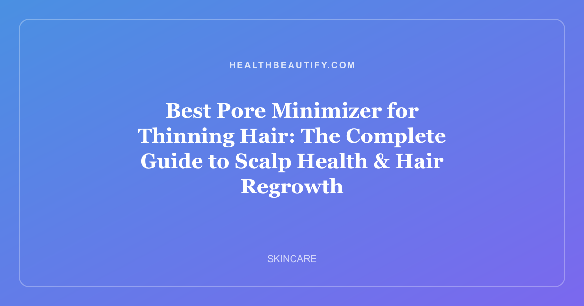 Best Pore Minimizer for Thinning Hair: The Complete Guide to Scalp Health & Hair Regrowth