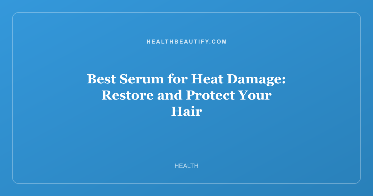 Best Serum for Heat Damage: Restore and Protect Your Hair