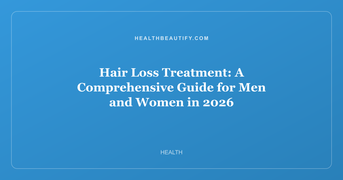 Hair Loss Treatment: A Comprehensive Guide for Men and Women in 2026
