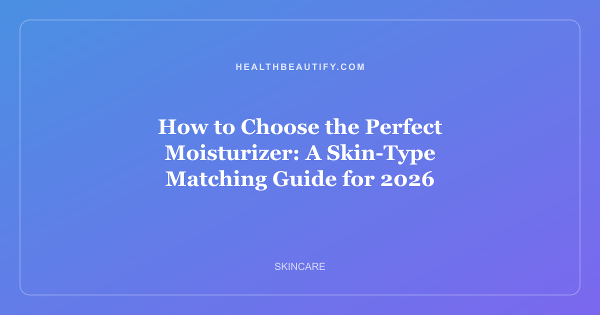 How to Choose the Perfect Moisturizer: A Skin-Type Matching Guide for 2026