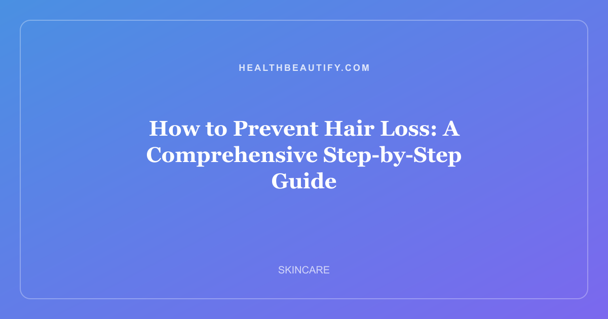 How to Prevent Hair Loss: A Comprehensive Step-by-Step Guide