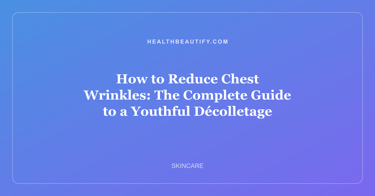 How to Reduce Chest Wrinkles: The Complete Guide to a Youthful Décolletage