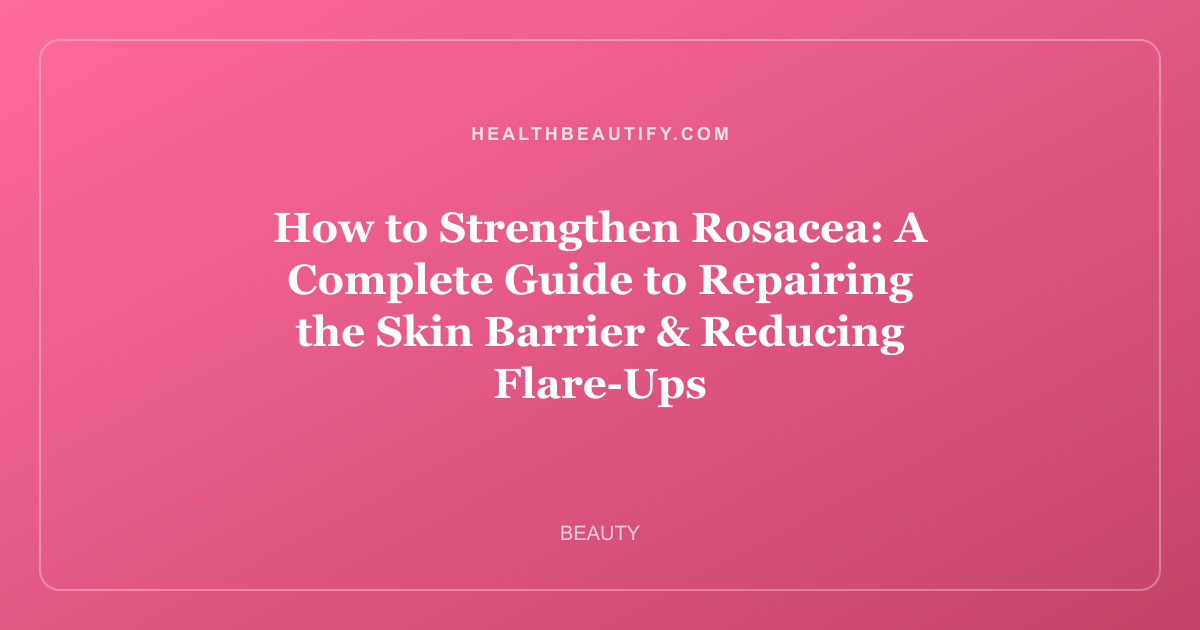 How to Strengthen Rosacea: A Complete Guide to Repairing the Skin Barrier & Reducing Flare-Ups