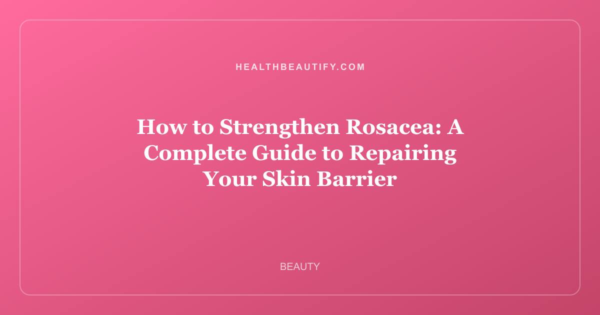 How to Strengthen Rosacea: A Complete Guide to Repairing Your Skin Barrier