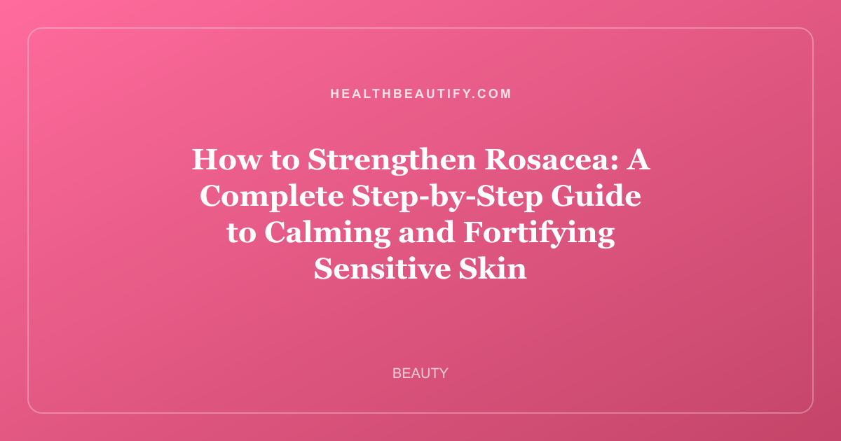 How to Strengthen Rosacea: A Complete Step-by-Step Guide to Calming and Fortifying Sensitive Skin