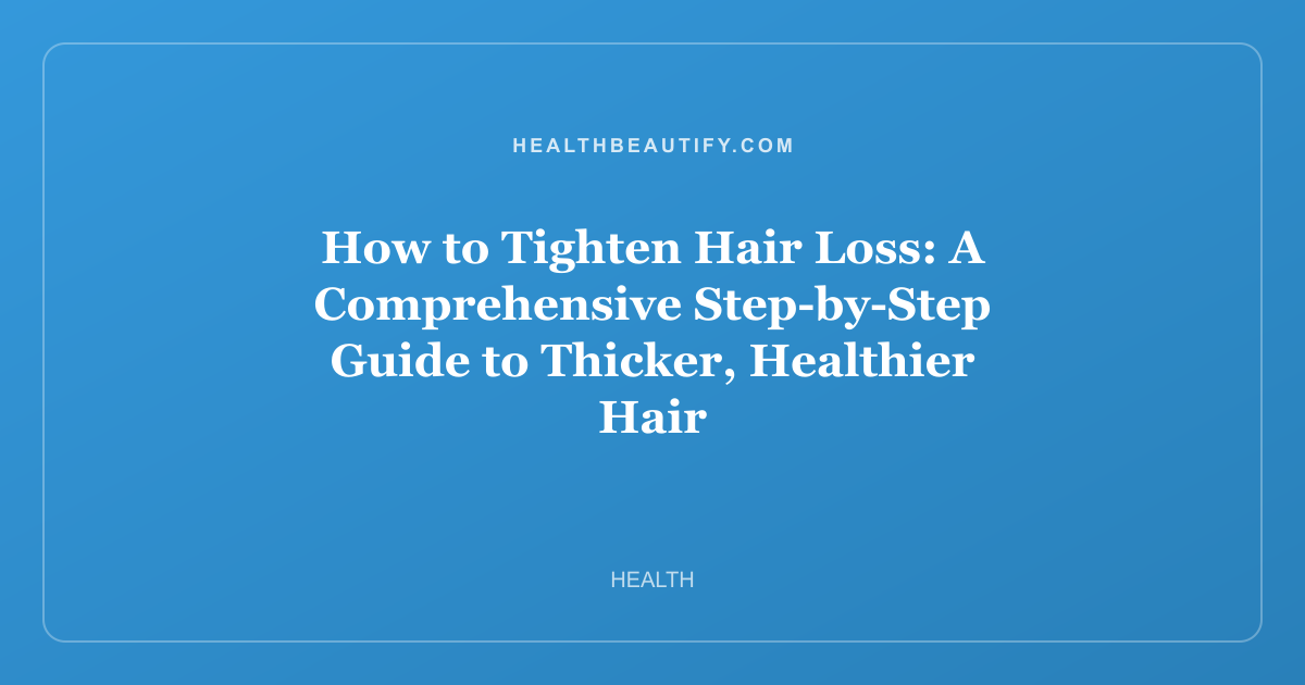 How to Tighten Hair Loss: A Comprehensive Step-by-Step Guide to Thicker, Healthier Hair