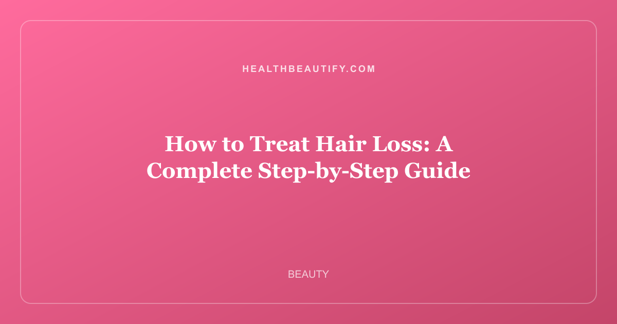 How to Treat Hair Loss: A Complete Step-by-Step Guide
