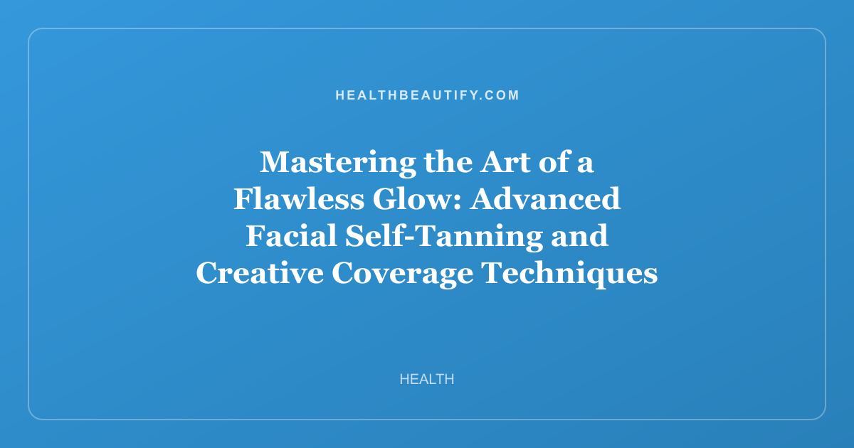 Mastering the Art of a Flawless Glow: Advanced Facial Self-Tanning and Creative Coverage Techniques