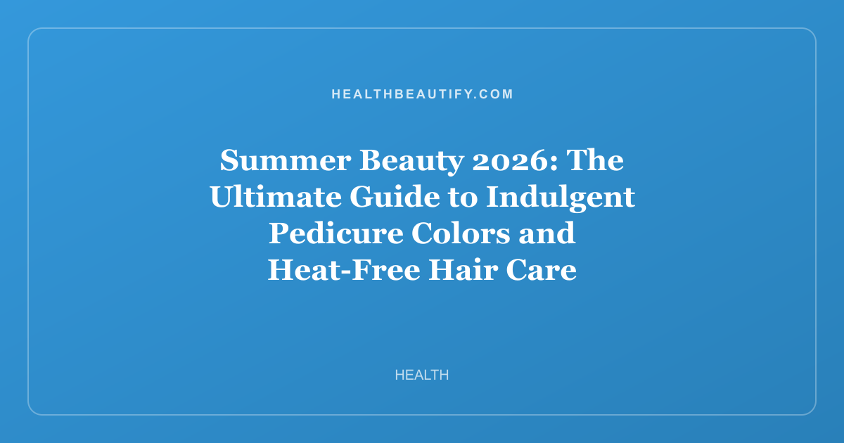 Summer Beauty 2026: The Ultimate Guide to Indulgent Pedicure Colors and Heat-Free Hair Care