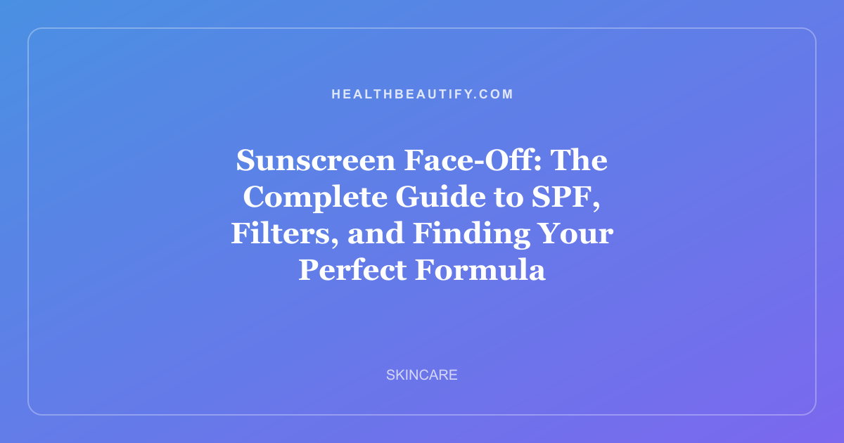 Sunscreen Face-Off: The Complete Guide to SPF, Filters, and Finding Your Perfect Formula