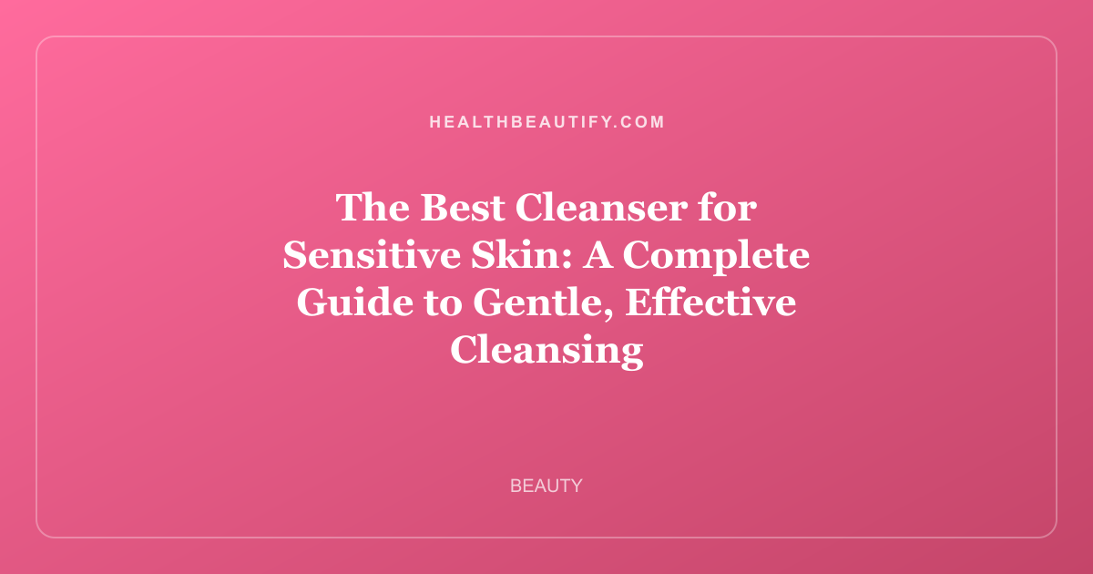The Best Cleanser for Sensitive Skin: A Complete Guide to Gentle, Effective Cleansing