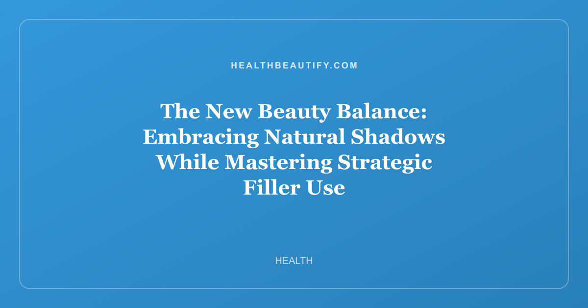 The New Beauty Balance: Embracing Natural Shadows While Mastering Strategic Filler Use