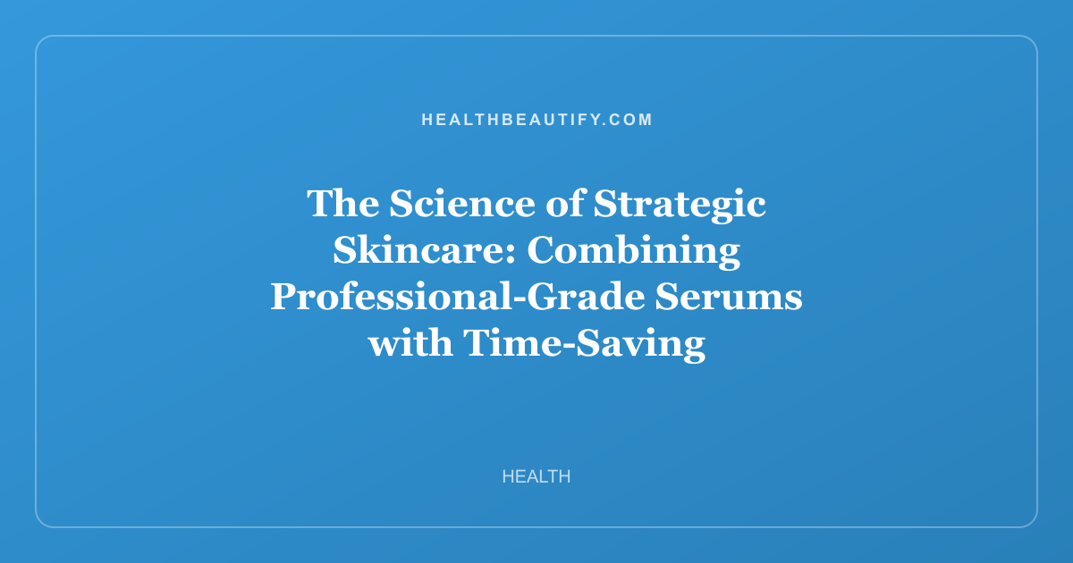 The Science of Strategic Skincare: Combining Professional-Grade Serums with Time-Saving Self-Tanners for a Radiant Complexion