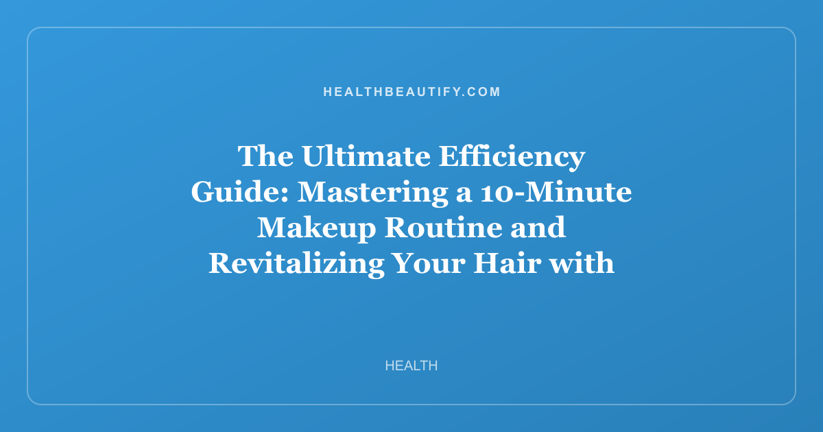 The Ultimate Efficiency Guide: Mastering a 10-Minute Makeup Routine and Revitalizing Your Hair with Protein Treatments
