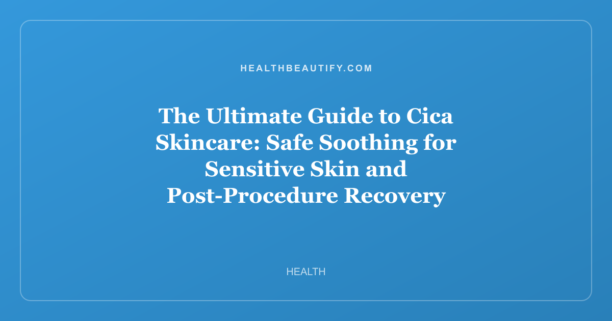 The Ultimate Guide to Cica Skincare: Safe Soothing for Sensitive Skin and Post-Procedure Recovery