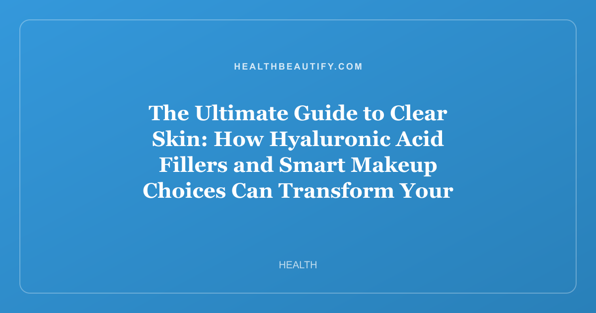 The Ultimate Guide to Clear Skin: How Hyaluronic Acid Fillers and Smart Makeup Choices Can Transform Your Complexion