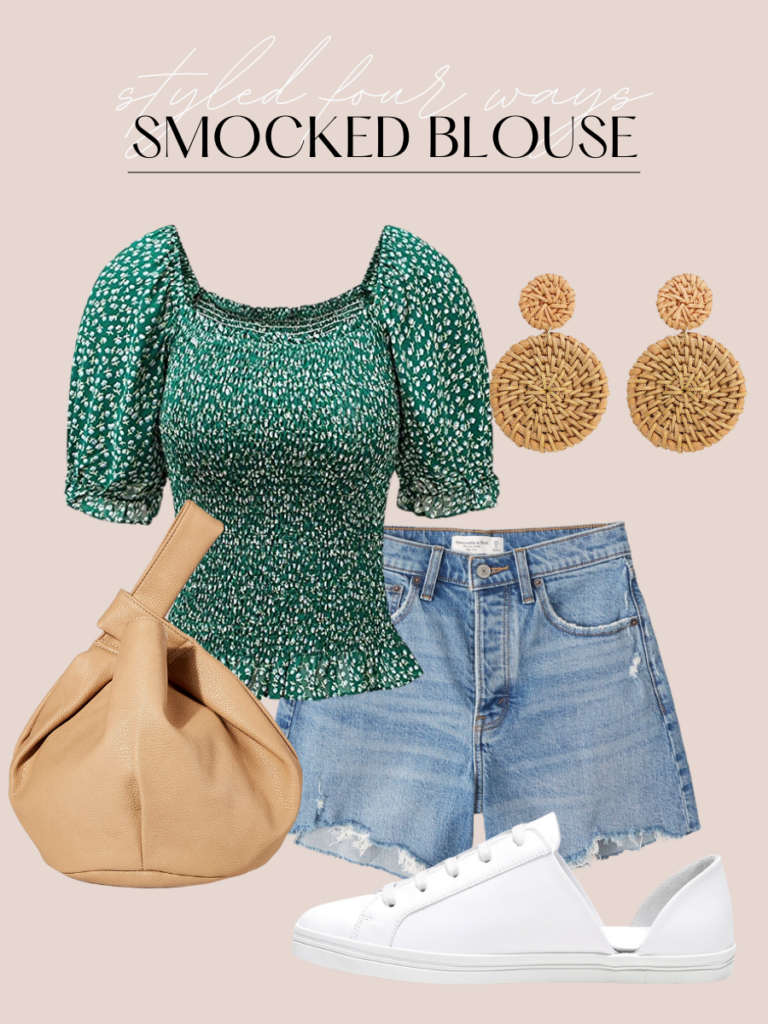 Smocked blouse outfit for summer Smocked blouse outfit for summer