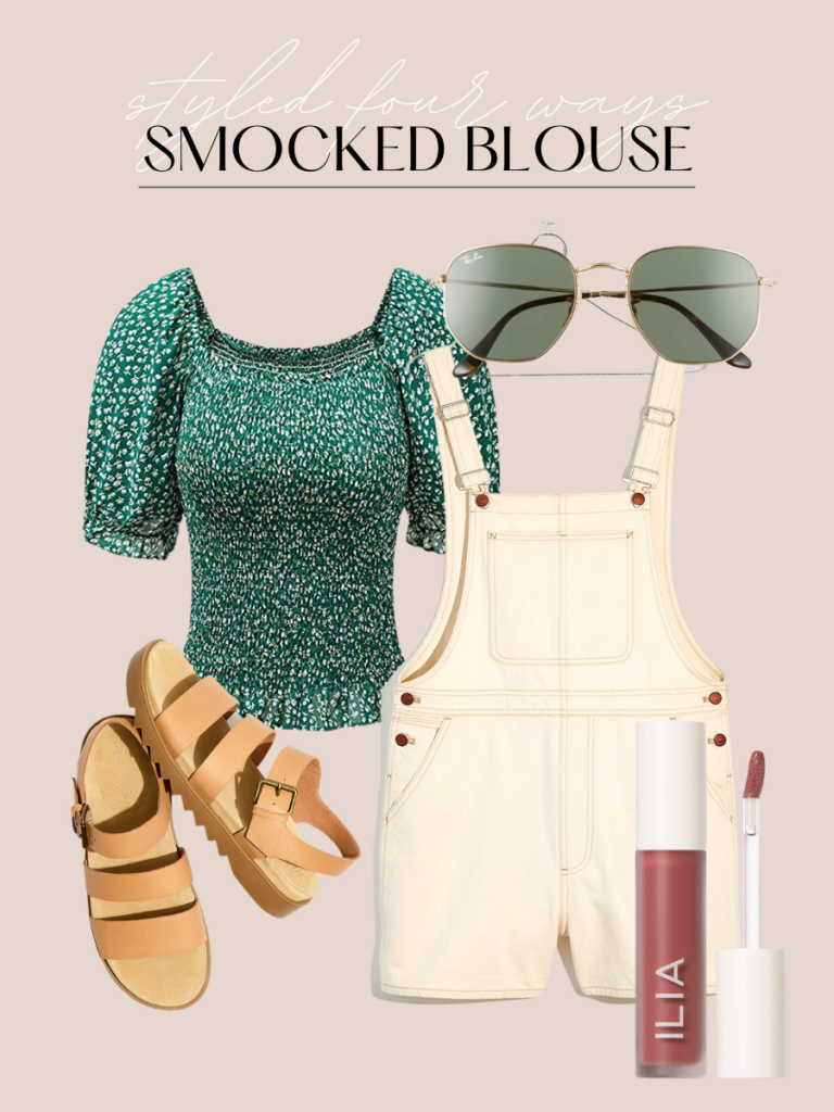 casual smocked blouse outfit 10 smocked blouses + how to style them