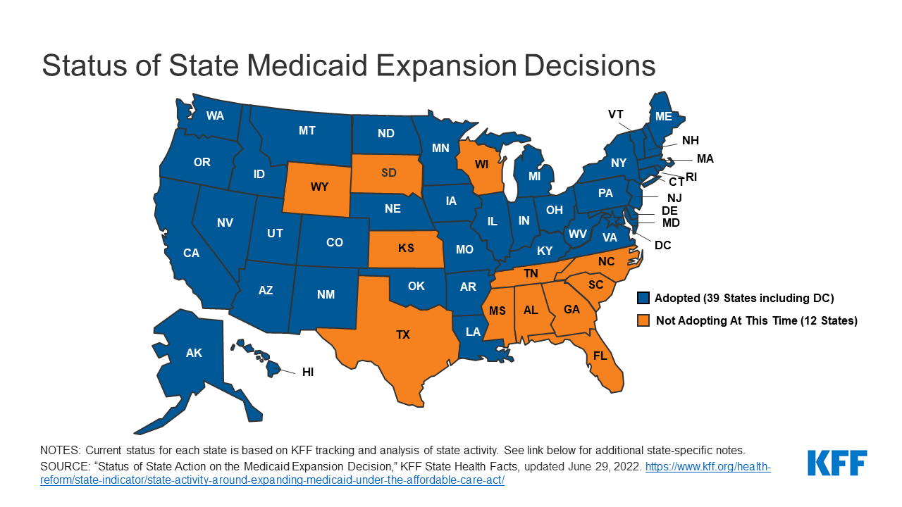 Status of State Medicaid Expansion Decisions Interactive Map