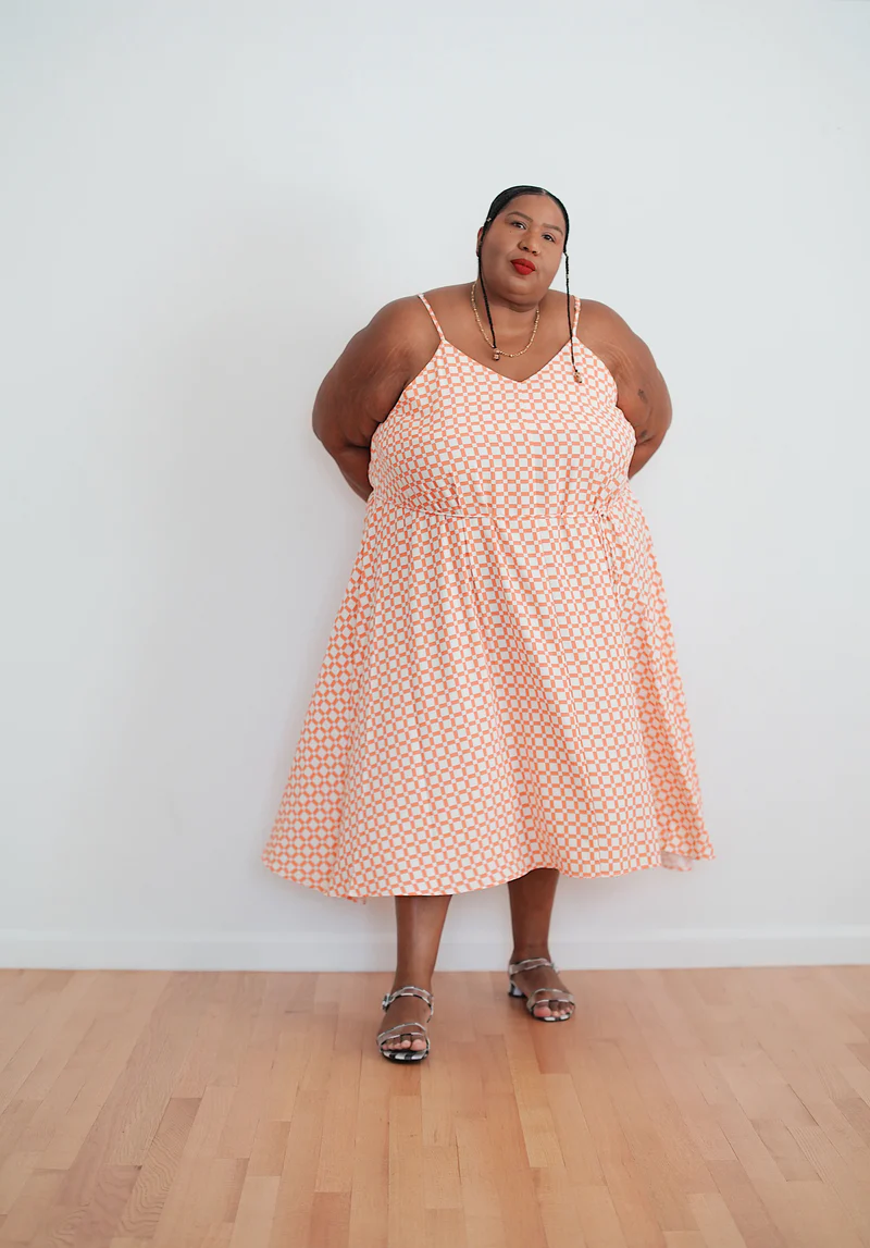 ITSMEKELLIEB X WRAY collection-Orange_Check_Maxi_Dress
