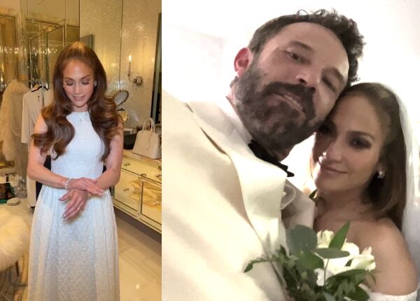 JLo Wears Dress from ‘Old Movie’ During Surprise ‘Drive Through’ Vegas Wedding JLo Wears Dress from ‘Old Movie’ During Surprise ‘Drive Through’ Vegas Wedding