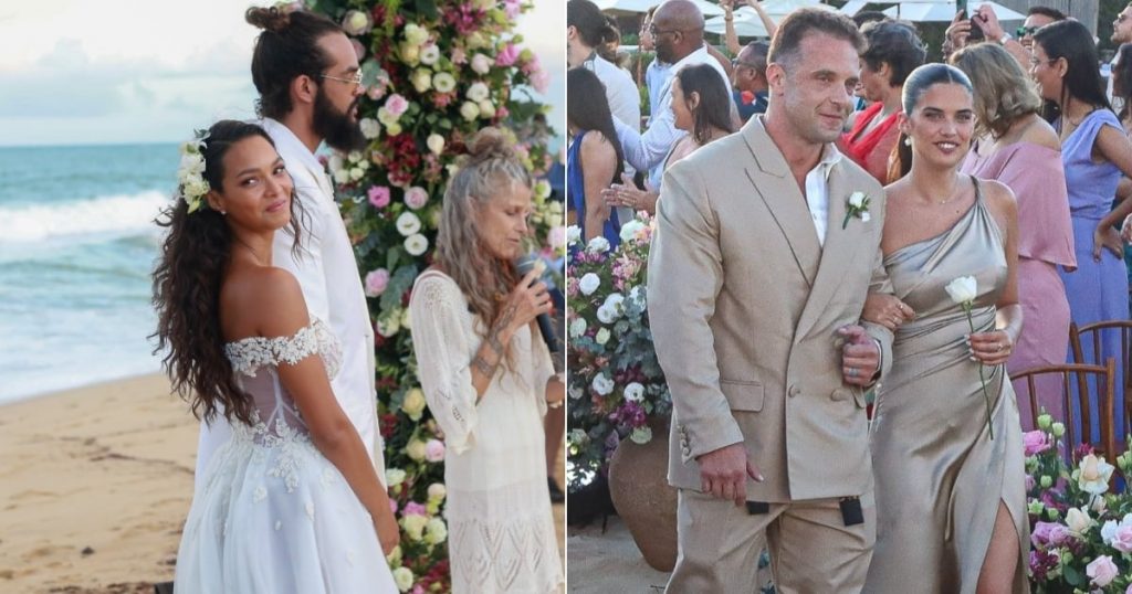 Lais Ribeiro Wore a Corset Gown For Her Supermodel-Studded Beachfront Wedding Lais Ribeiro Wore a Corset Gown For Her Supermodel-Studded Beachfront Wedding
