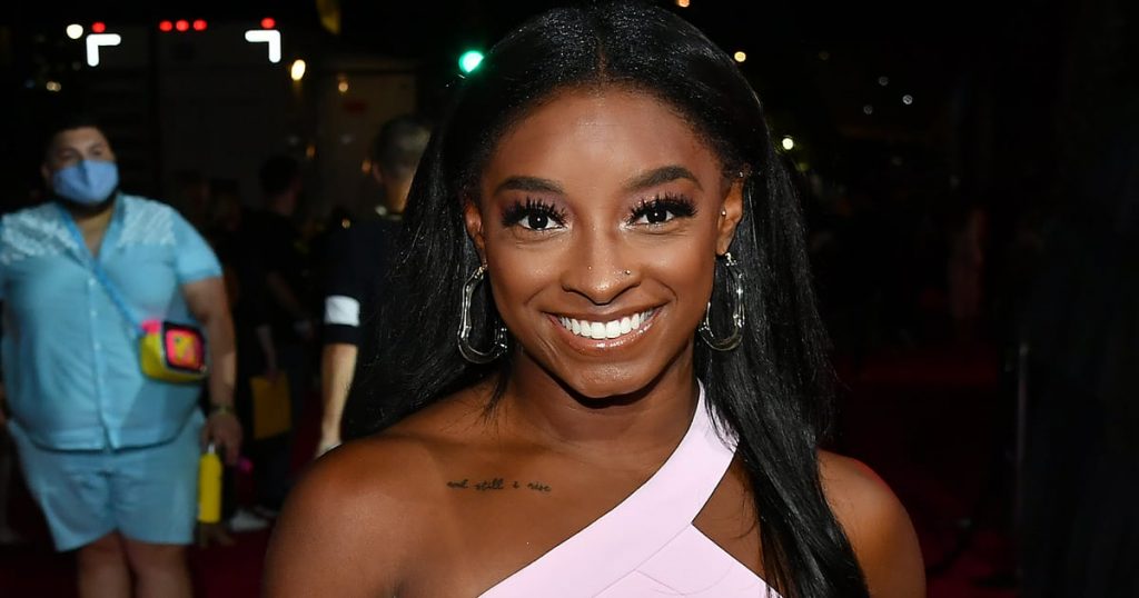 Simone Biles’s Date-Night Corset Gives Us Major Bridal Vibes Simone Biles’s Date-Night Corset Gives Us Major Bridal Vibes