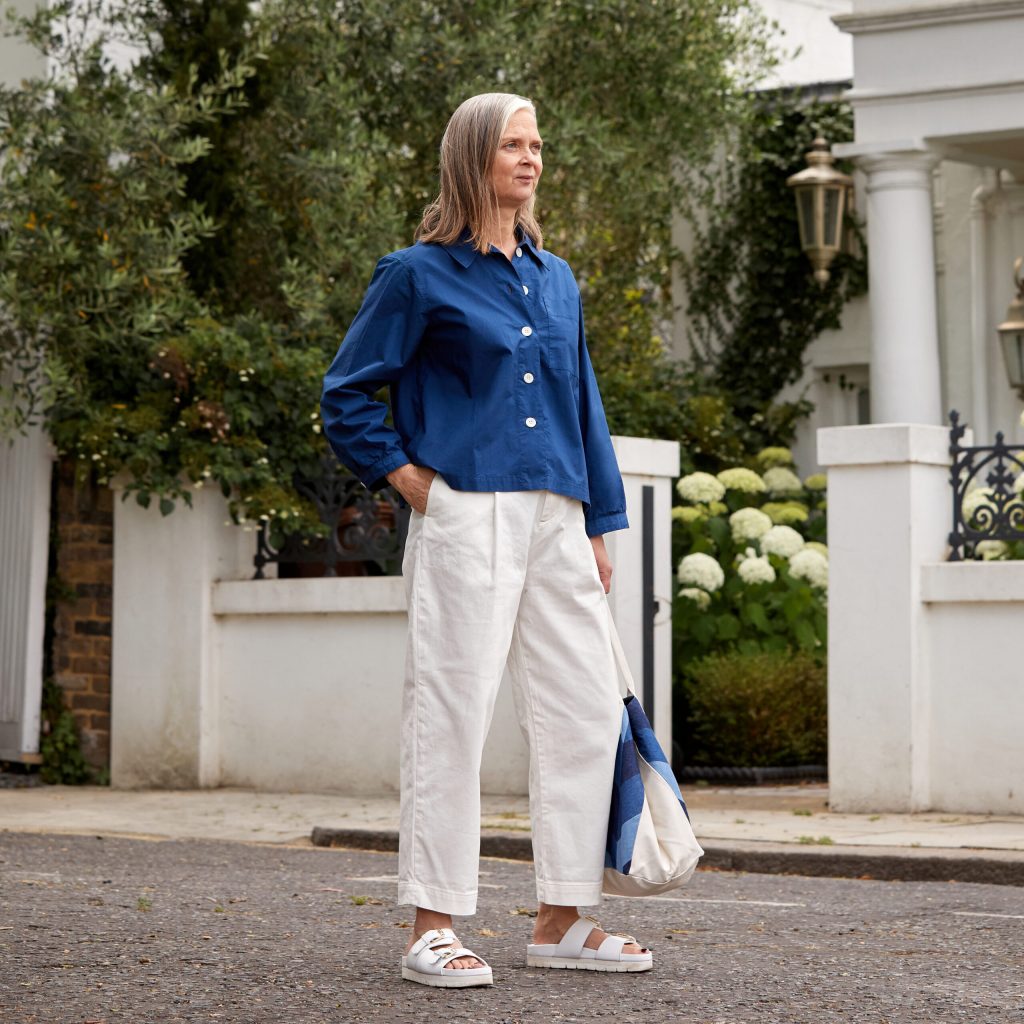 Summer style: blue and white always looks right — That’s Not My Age Summer style: blue and white always looks right — That’s Not My Age