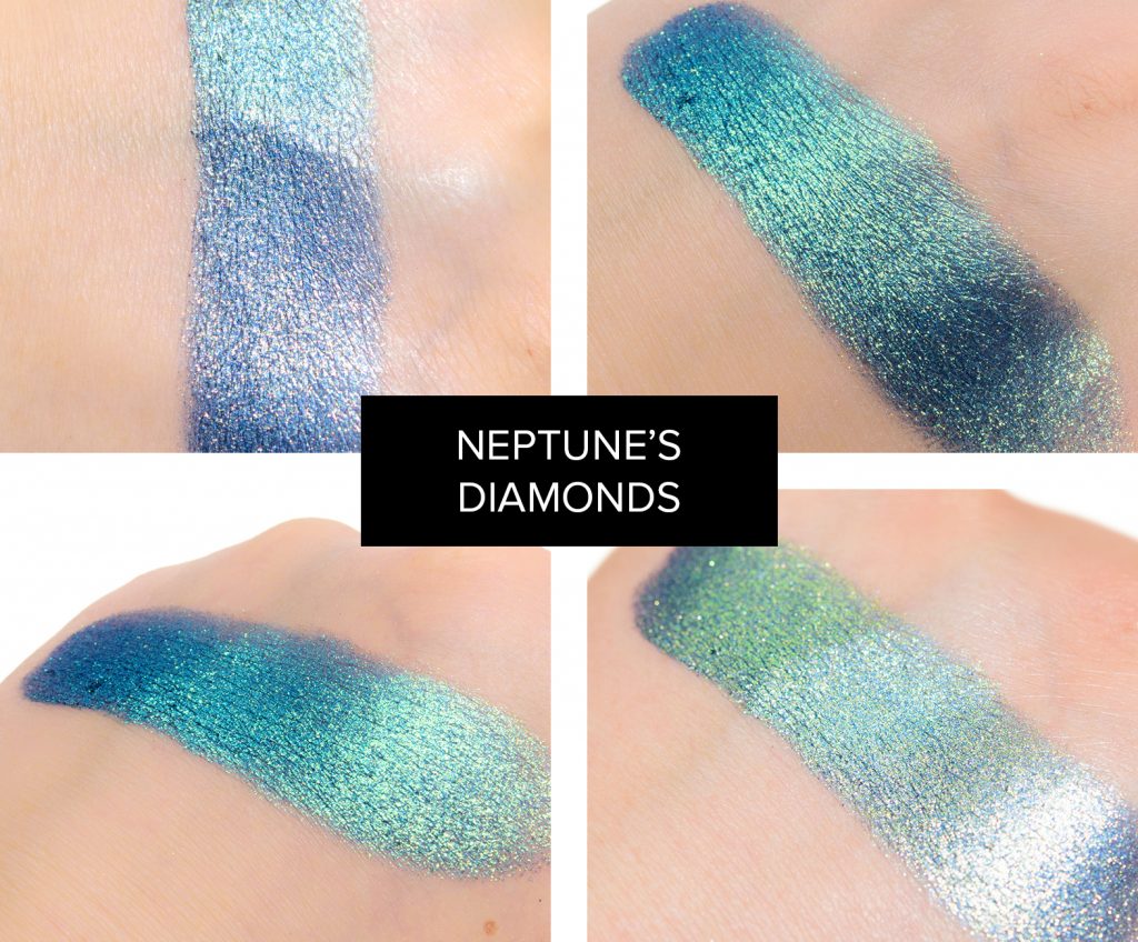 Terra Moons Mu Cephei, Solar Delirium, Neptune’s Diamonds Multichrome Eyeshadows Reviews & Swatches