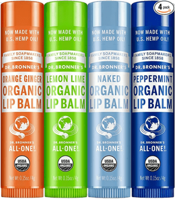 Dr. Bronner’s Organic Lip Balm 4-Pack