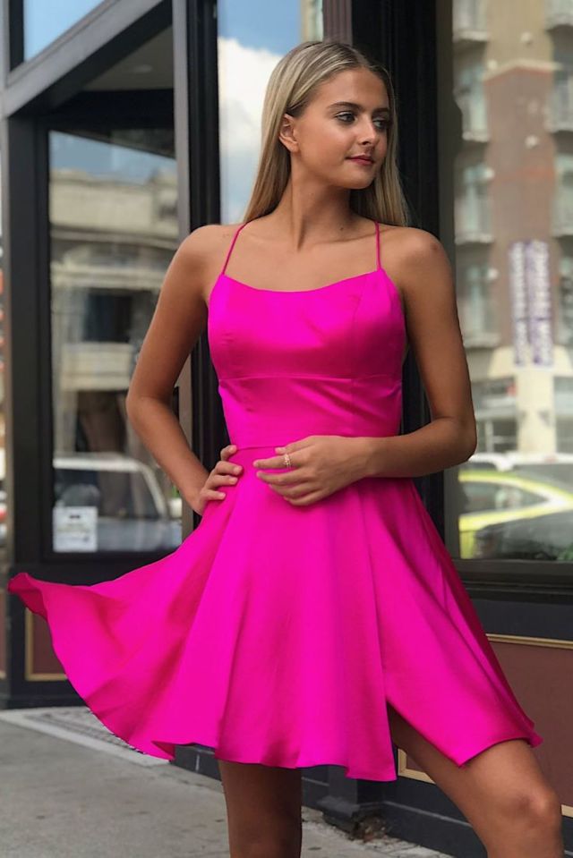 How To Choose The Perfect Homecoming Dress 24 bright pink red Homecoming Dress