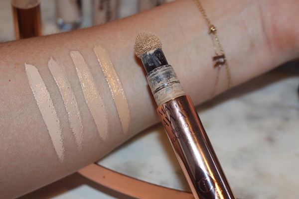 Charlotte Tilbury Beautiful Skin Radiant Concealer Review & Swatches 9 Charlotte Tilbury Beautiful Skin Concealer Swatches - 1, 2.5, 3.5, 5 - vs Magic Away 3
