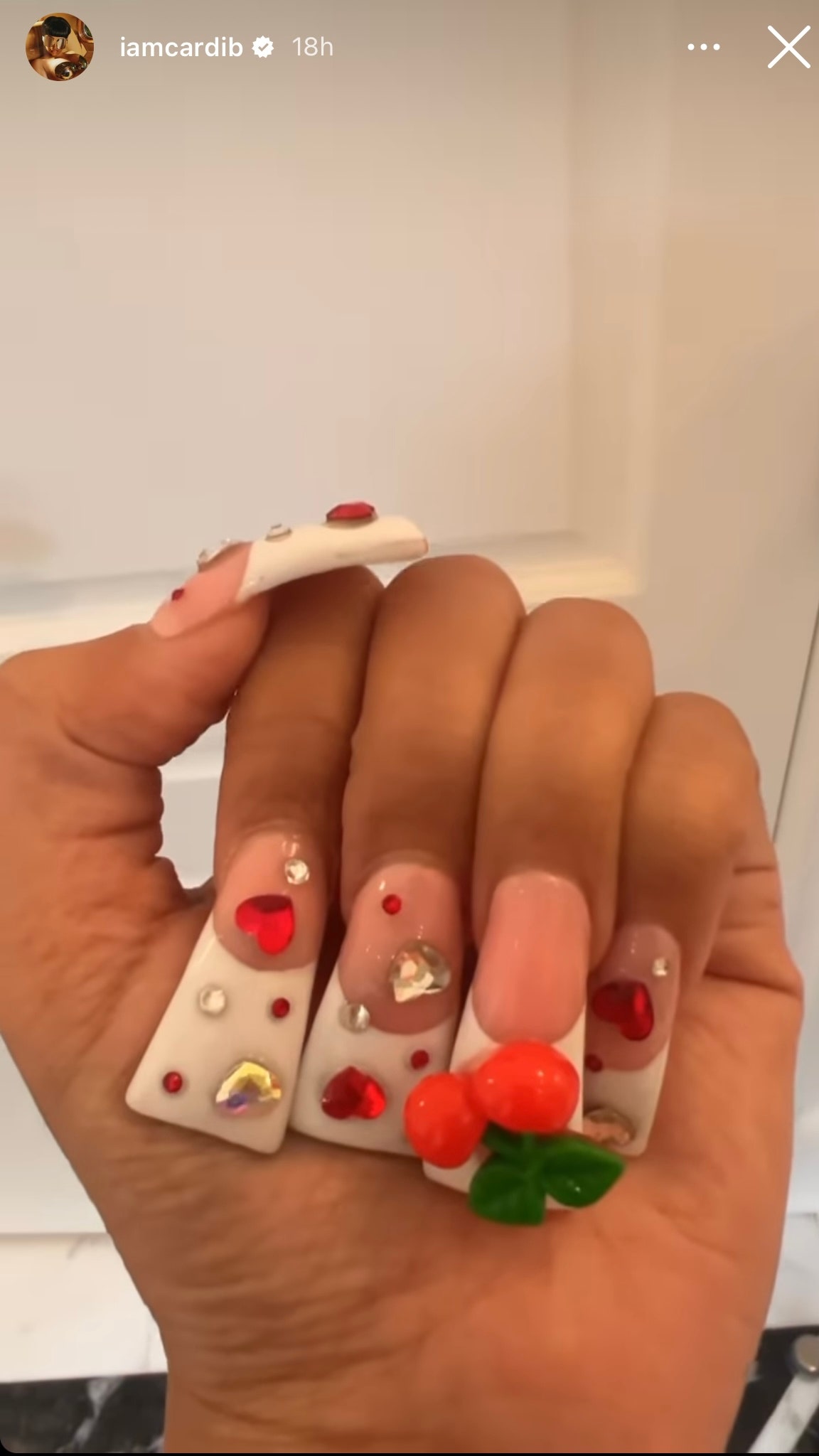 Cardi B's Manicure Combines Two Of TikTok's Favorite Things: Duck Nails ...